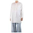 White striped long shirt - size UK 10 - Autre Marque