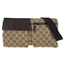 Gucci Beige Brown GG Canvas Leather Sling Bag