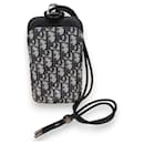 Christian Dior Oblique Jacquard Calfskin Phone Pouch Shoulder Bag