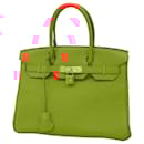 Sac à main Hermes Birkin 30 en cuir Togo Capucine - Hermès