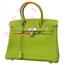 Sac à main Hermes Birkin 30 en cuir Togo doré - Hermès