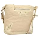 BALENCIAGA The Day Shoulder Bag Canvas Beige Silver 141175 Auth bs26003 - Balenciaga