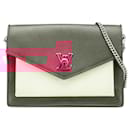 Louis Vuitton Red Bicolor Leather MyLockMe Chain Pochette