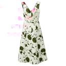  Emilia Wickstead Petrova Floral Print Midi Dress in Ivory Polyester  - Autre Marque