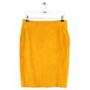 Yellow suede skirt - Autre Marque