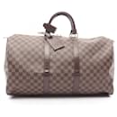Louis Vuitton Keepall 50 Damier Ebene Boston Bag
