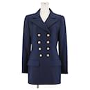Chanel Wool Tailored Jacket Navy