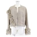Chanel Tweed Collarless Jacket Gold