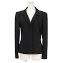Chanel Wool Lapel Front Jacket Black
