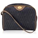 Christian Vintage Grey Logo Canvas Small Shoulder Bag - Dior