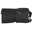 Gucci Black GG Canvas Fanny Pack