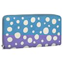 LOUIS VUITTON Empreinte Yayoi Kusama Zippy Wallet Blue M81954 LV Auth 126653 - Louis Vuitton