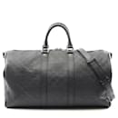 Louis Vuitton Leather Keepall Bandouliere 45 Onyx Bag