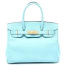 Hermes Birkin 30 Leather Handbag Blue - Hermès