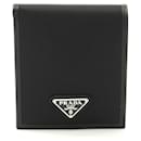 Prada Nylon Saffiano Leather Bifold Wallet