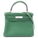 Bolsa de couro Hermes Kelly 28 verde - Hermès