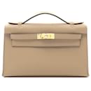 Hermes Pochette Kelly Mini Beige Handbag - Hermès