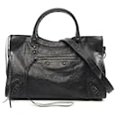 Balenciaga City Medium Leather Handbag Black