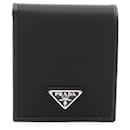 Prada Nylon Saffiano Leather Bifold Wallet