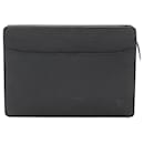 Louis Vuitton Leather Pochette Homme Noir Clutch