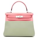 Bolsa Hermes Kelly 28 Verso Rosa/Vermelho - Hermès