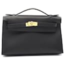 Hermes Mini Pochette Kelly Handbag Black - Hermès