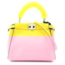 Fendi Mini Peekaboo Leather Fur Handbag