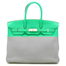 Hermes Birkin 35 Leather Handbag Green - Hermès