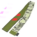 LOUIS VUITTON Bandeau Trunk Scarf Silk Beige M73964 LV Auth BA3263 - Louis Vuitton