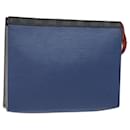 LOUIS VUITTON Epi Pochette Voyager MM Pouch Blue M62912 LV Auth 127163 - Louis Vuitton