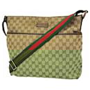 Gucci Brown Shoulder Bag GG Canvas Sherry Line
