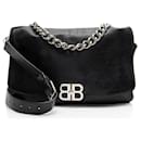 Balenciaga Leather BB Soft Medium Shoulder Bag