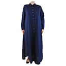 Navy blue cotton midi shirt dress - size M - Autre Marque