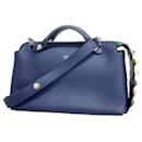 Fendi Handbag By The Way Leather Navy Multicolor