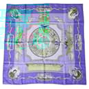 Hermès Le Geographe silk scarf 1992