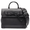Louis Vuitton Steamer PM Handbag Black Leather