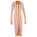 Dodo Bar Or Polka Dar Striped Pointelle-Knit Midi Shirt Dress In Multicolor Viscose - Autre Marque