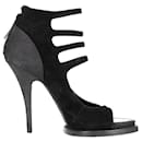  Givenchy Strappy Platform Sandal Heels in Black Suede