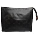 Clutch de couro monograma Louis Vuitton vintage marrom