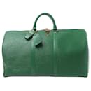 Louis Vuitton Epi Leather Keepall 50 Travel Bag in Green M42964
