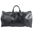 Louis Vuitton Epi Leather Keepall 55 Travel Bag in Black M59052
