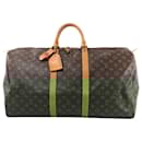 Louis Vuitton Monogram Canvas Keepall 55 Travel Bag M41424