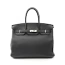Sac à main Hermes Birkin 35 en cuir Togo noir - Hermès