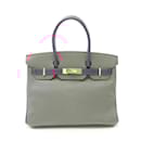 Sac à main Hermes Birkin 30 en Anémone Rose Shocking - Hermès