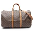 Louis Vuitton Keepall Bandouliere 50 Monogram Coated Canvas Boston Bag