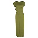 Christopher Esber Cap-Sleeve Backless Maxi Dress in Green Viscose - Autre Marque