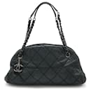 Chanel Sparkle Leather Mademoiselle Matelasse 2way Shoulder Bag A50556