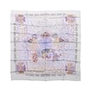 Hermès Carré 90 "RENCONTRE OCEANE" Silk handkerchief in Purple