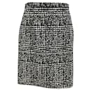 Michael Kors Collection Black / White Wool Mini Skirt - Autre Marque
