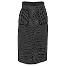 Douglas Hannant Black Crystal Embellished Lattice Silk Evening Skirt - Autre Marque